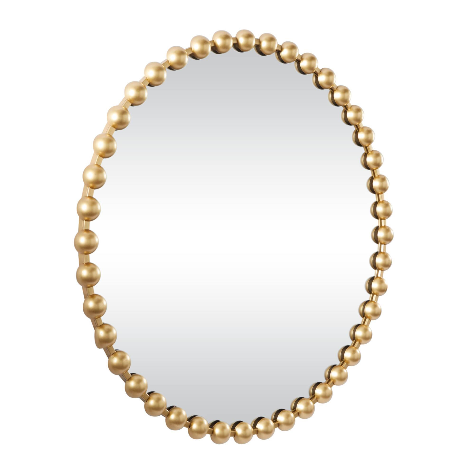 CosmoLiving by Cosmopolitan Gold Metal Orb Framed Wall Mirror 36" x 2" x 36"